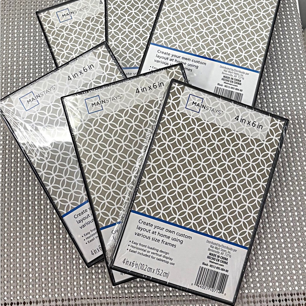 Mainstays Black 4x6 Photo Frame Collection, Set of 6 Frames